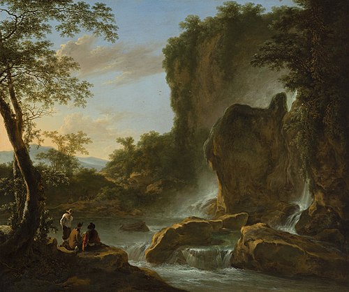 Paysage italisanisant avec artiste dessinant d'après nature, 1645, Jan Both