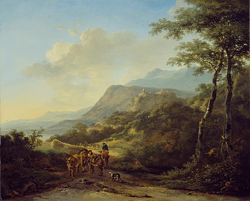 Italian Landscape with Travelers, 1647, Jan Both