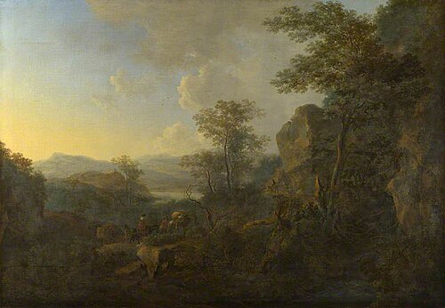A Rocky Landscape with Peasants and Pack Mules, 1645, Jan Both