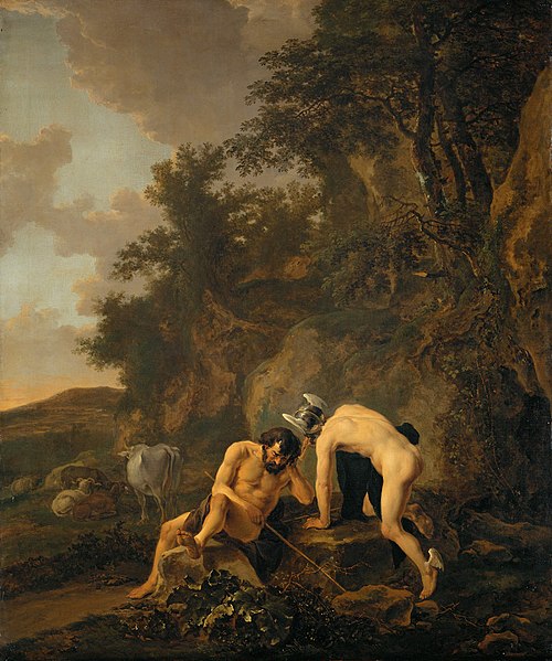 Southern rocky landscape with Mercury and Argus, 1650, Jan Both