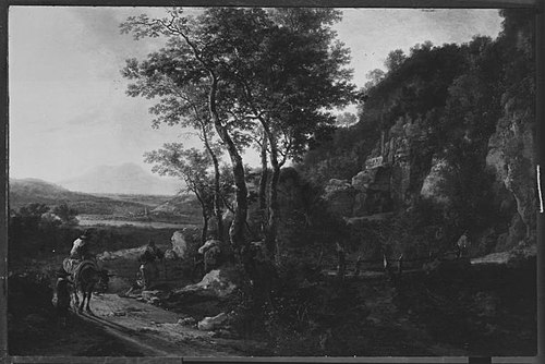 Italianate Landscape with Wooden Bridge, 1645, Jan Both