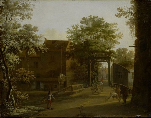 Rue de village au pont-levis, 1645, Jan Both