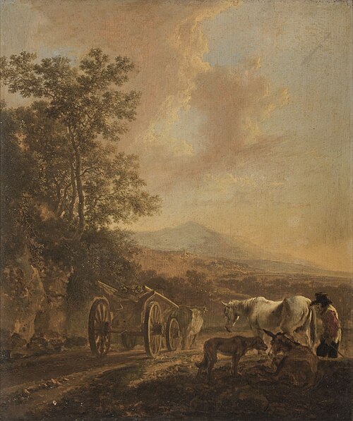 Ox-cart in an Italian Landscape, 1640, Jan Both