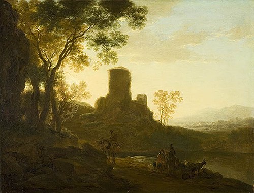 Italianate Landscape with Old Tower, 1650, Jan Both