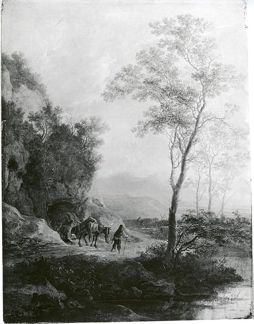 Landscape with Trees and Mule Drivers, 1650, Jan Both