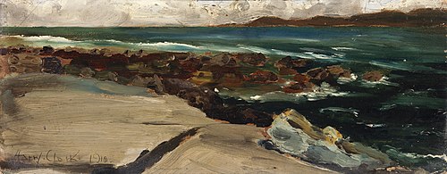 Landscape by the Coast, 1910, Harry Clarke