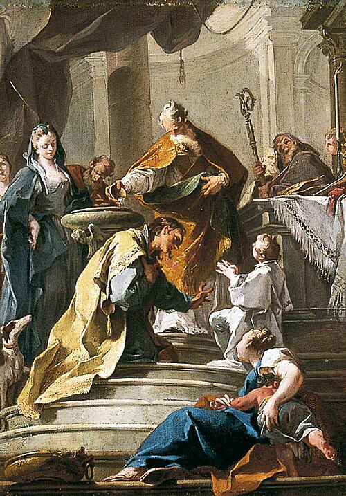 Saint Prosdocimus Baptising Saint Daniel, 1725, Giovanni Battista Pittoni