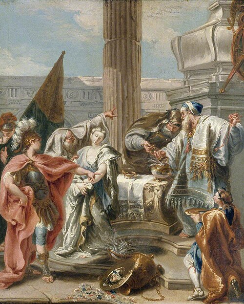 Haman, Esther and Ahasuerus, 1750, Giovanni Battista Pittoni