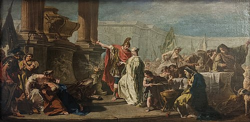 Polyxène devant le tombeau d'Achille, 1734, Giovanni Battista Pittoni