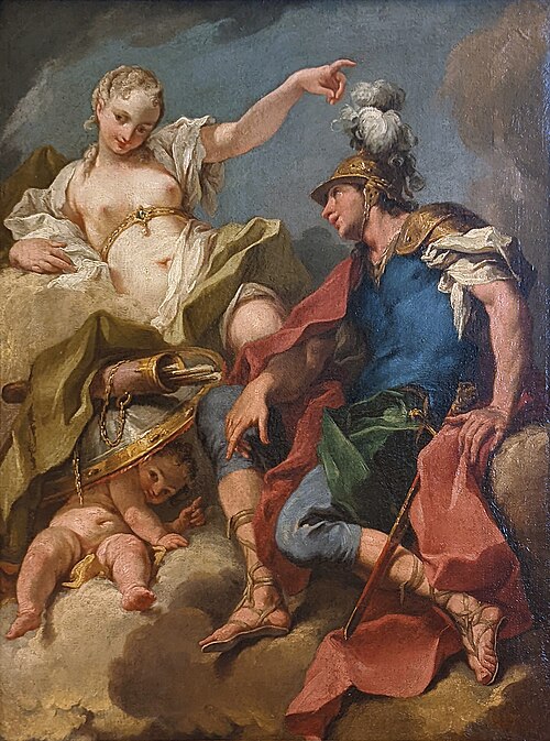 Mars et Vénus, 1720, Giovanni Battista Pittoni
