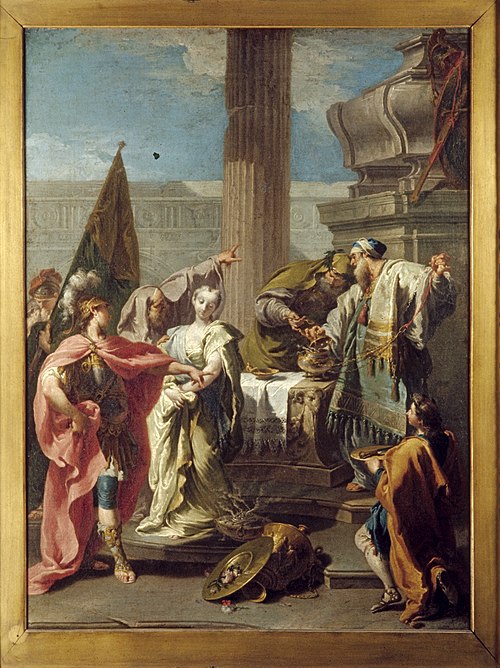 The Sacrifice of Polyxena at the Tomb of Achilles, 1735, Giovanni Battista Pittoni