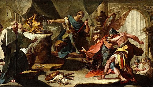 S. Eustache de Romeo refuse d'offrir des sacrifices aux idoles, 1722, Giovanni Battista Pittoni