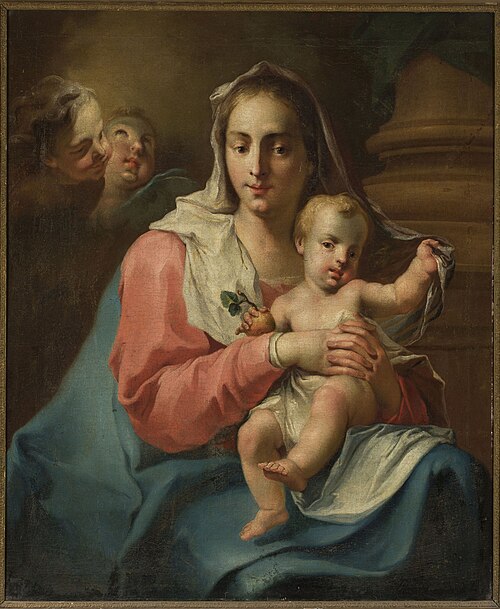 Madone et Enfant avec deux anges, 1737, Giovanni Battista Pittoni