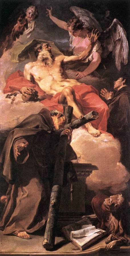 L'apothéose de saint Jérôme avec saint Pierre d'Alcántara et Antonino da Patti, 1725, Giovanni Battista Pittoni