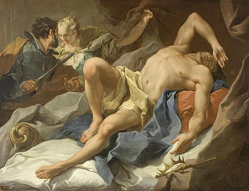 Death of King Candaules, 1720, Giovanni Battista Pittoni