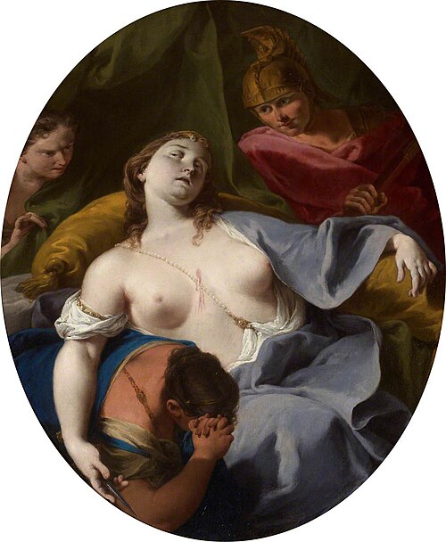 La mort de Lucrezia, 1737, Giovanni Battista Pittoni