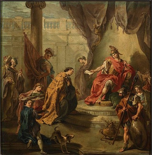 L'empereur Flavius Honorius élit Constance III son co-gouverneur, 1740, Giovanni Battista Pittoni