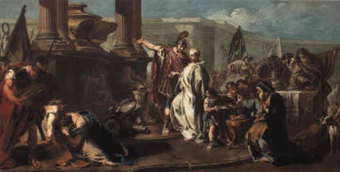 The Sacrifice of Polyxena at the Tomb of Achilles, 1733, Giovanni Battista Pittoni