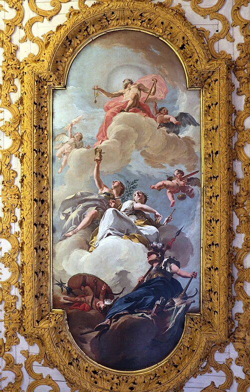 Giustizia e Pace con Minerva e Giove, 1730, Giambattista Pittoni