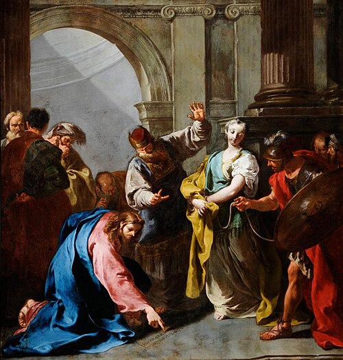 Christ and the adulteress, 1730, Giovanni Battista Pittoni
