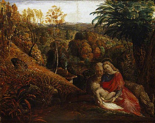 Landscape with the Repose of the Holy Family, 1824, Samuel Palmer