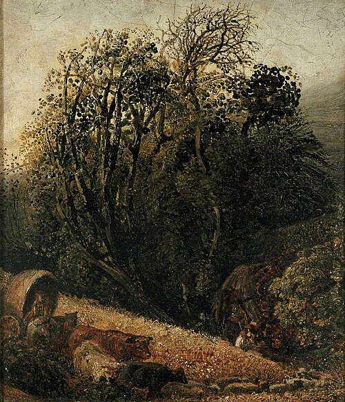 A Cornfield bordered by Trees, 1833, Samuel Palmer