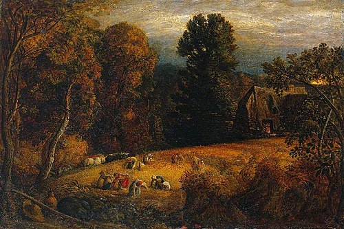 The Gleaning Field, 1833, Samuel Palmer