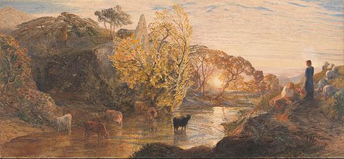 Tintern Abbey at Sunset, 1861, Samuel Palmer