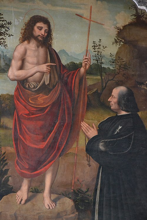 St. John the Baptist and a Donor, 1517, Marco d'Oggiono