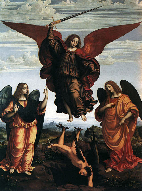 Altarpiece of the three archangels, 1516, Marco d'Oggiono