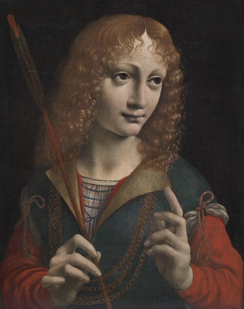 Portrait of a Youth as Saint Sebastian, 1487, Marco d'Oggiono