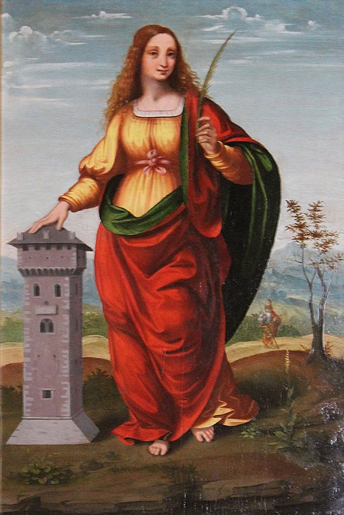 Sainte Barbe, 1522, Marco d'Oggiono