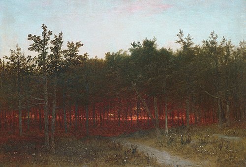 Twilight in the Cedars at Darien, Connecticut, 1872, John Frederick Kensett