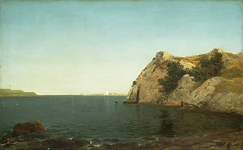 Beacon Rock, Newport Harbor, 1857, John Frederick Kensett