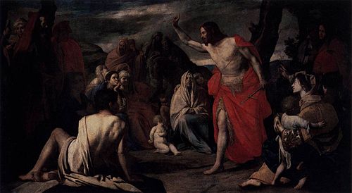 Predicación del Bautista en el desierto, 1634, Massimo Stanzione