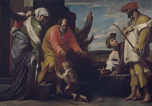 Saint John the Baptist says goodbye to his Parents, 1634, Massimo Stanzione