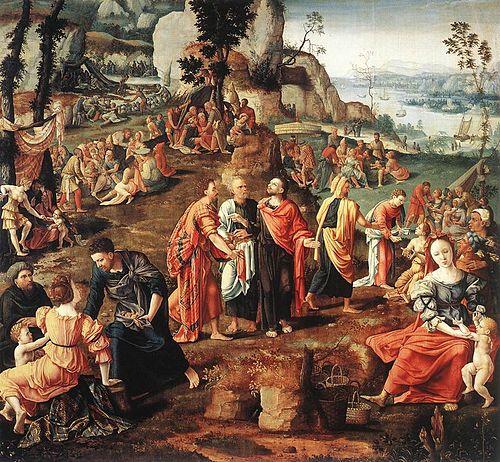 The Miracle of the Loaves and the Fishes, 1550, Lambert Lombard