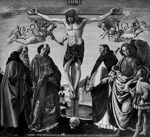 Christ on the Cross and Four Saints, 1475, Francesco Botticini