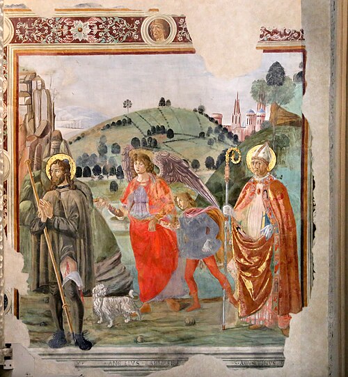 Roche, Tobias, and Raphael, 1471, Francesco Botticini