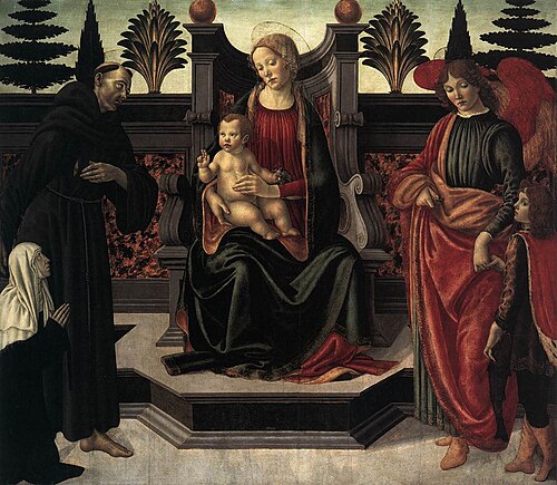 Madonna and Child Enthroned, 1495, Francesco Botticini