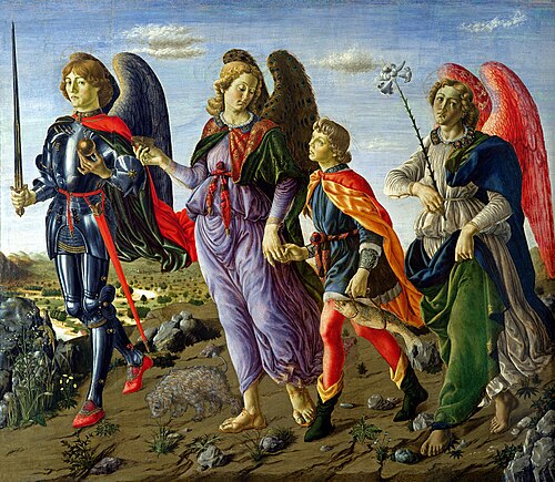 Les Trois Archanges avec Tobie, 1470, Francesco Botticini