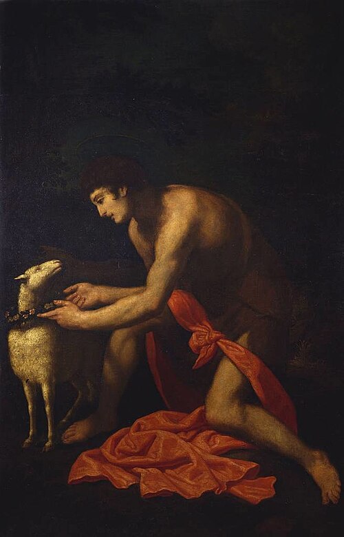 Saint John the Baptist Wreathing a Lamb, 1635, Giovanni Baglione