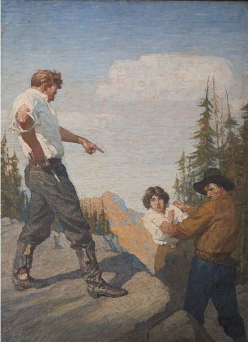 Stand away from that girl!, 1915, Newell Convers Wyeth