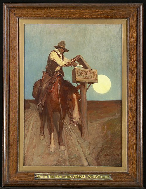 Rural Delivery (Where the Mail Goes, 'Cream of Wheat' Goes), 1906, Newell Convers Wyeth