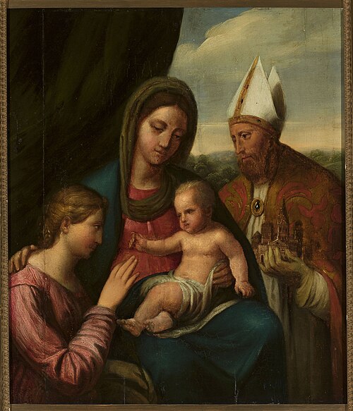 Mystical marriage of St. Catherine, , Giovanni da Udine