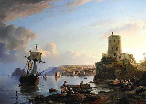 View of St Peter Port, 1855, Carl Frederik Sørensen
