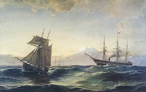 Ships off the Coast of Iceland, 1878, Carl Frederik Sørensen