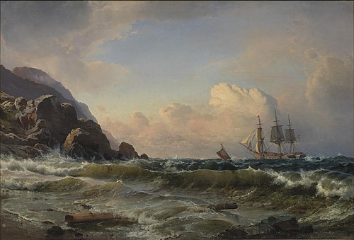 A Norwegian Coastline, 1870, Carl Frederik Sørensen