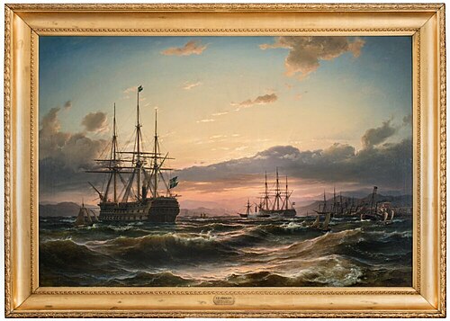 Swedish Men-of-war off Älvsborg, 1867, Carl Frederik Sørensen