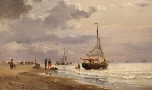 The Beach at Scheveningen., 1853, Carl Frederik Sørensen